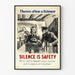Vintage-Poster für maritime Sicherheit Silence is Safety