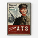 Vintage-Poster für Rekrutierung ATS Britische Armee