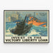 Vintage-Marine-Dekorposter Victory Liberty Loan — gerahmtes Bild an der Wand