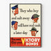 Vintage-Poster zur Aufforderung zum Kauf von Kriegsanleihen Victory Bonds