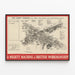 Technisches Poster Short Stirling Flugzeug – Vintage Wanddekoration — gerahmtes Bild an der Wand