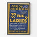 Vintage-Poster To The Ladies - Klassische Theater-Wanddekoration