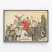 Sowjetischer satirischer Poster „An die Opfer der Internationale“ — gerahmtes Bild an der Wand