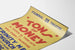 Vintage-Poster Theater Tons of Money - Retro-Wanddekoration