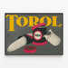 Vintage-Poster Torol Strickpullover aus Wolle — gerahmtes Bild an der Wand