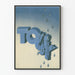 Vintage Wandposter Toux in Relief mit Wassertropfen
