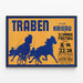 Vintage-Poster Trabrennen in Krieau 1946 — gerahmtes Bild an der Wand