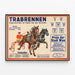 Vintage-Poster zum Trabrennen im Prater in Wien — gerahmtes Bild an der Wand