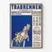 Vintage-Poster Trabrennrennen am Trabrennplatz – Pferdekunst Wanddekoration