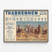 Plakat Veranstaltung Prater-Rennbahn 1936 – Trabrennen — gerahmtes Bild an der Wand