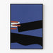 Abstrakter Poster Geometrische Kunstwerk Blau und Schwarz