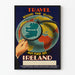 Vintage-Poster Irlandreise - Wanddekoration Weltglobus