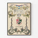 Vintage Dekorationsposter - Abhandlung über die Kunst des Webens mit floraler und heraldischer Verzierung