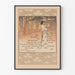 Poster Jugendstil Frau im Wald mit Gedicht von Charles Cros