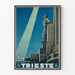 Vintage-Poster Triest - Grafische und historische Wanddekoration