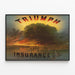 Vintage-Poster Triumph Insurance Co. Brandbrandfeuer Oktober 1871 — gerahmtes Bild an der Wand