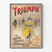 Vintage-Poster Triumph der Venus für Wanddekoration, altes Fahrrad