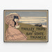 Vintage-Poster Trolley Trips auf einem Bay State Dreieck — gerahmtes Bild an der Wand