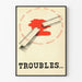 Vintage-Poster Troubles - Retro- und Symboldesign