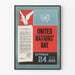 Vintage-Poster zum Tag der Vereinten Nationen 1956