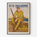 Vintage-Poster U.S. Marine Sei ein Meeressoldat - Militärische Wanddekoration