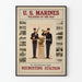 Poster U.S. Marines Soldaten der Meeresdekoration Wandbild Vintage