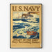 Vintage-Rekrutierungs-Poster der U.S. Navy – Helfen Sie Ihrem Land