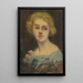 Portrait einer Frau in himmelblauer Robe - Ludovit Pitthordt — gerahmtes Bild an der Wand