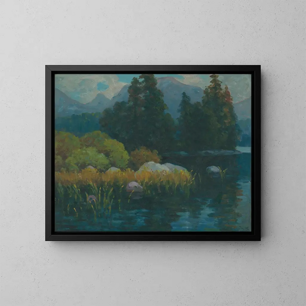 Landschaft - Ludovit Ordok — gerahmtes Bild an der Wand