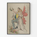Vintage-Dekorationsposter Soldat und junge Frau mit Flagge