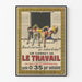 Vintage-Poster „Un Carnet de Travail“ im Stil der 30er Jahre