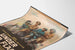 Vintage Wandposter Krieg unter vier Flaggen