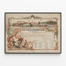 Historisches Poster des Union Volunteer Refreshment Saloon und Krankenhauses — gerahmtes Bild an der Wand