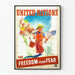 United Nations Poster Freiheit vor Angst Wanddekoration Vintage