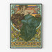 Poster Jugendstil Frau und Bär - Elegante Wanddekoration