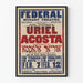 Vintage-Poster des Theaters Uriel Acosta auf Englisch und Jiddisch