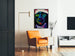 Dekoratives Poster mit buntem Gesicht USA 89 Lin Yaung Chi