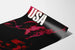 Jazz-Poster USA mit Musikern im roten Licht