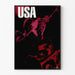 Jazz-Poster USA mit Musikern im roten Licht
