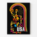 Künstlerischer USA-typografischer farbiger Poster für Wanddekoration