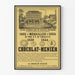 Plakat der Hydraulikfabrik Noisiel an der Marne Chocolat Menier