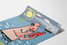 Vintage-Poster Urlaub mit einem Buch - Dekorative Wandillustration