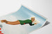 Vintage-Poster Urlaubszeit mit Buch - Literarische Wanddekoration