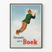Vintage-Poster Urlaubszeit mit Buch - Literarische Wanddekoration