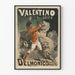 Vintage-Poster Valentino Dompteur Schwarz und Löwen