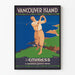 Vintage-Poster Vancouver Island Golf - Sportliche Wanddekoration