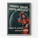 Vintage-Poster Venereal Disease bedeckt die Erde - Retro-Wanddekoration