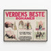 Vintage-Poster Verdens Beste Romaner – Skandinavische Literatur-Wanddekoration — gerahmtes Bild an der Wand