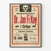 Vintage-Poster Dr. Jan Fi Koy - Wanddekoration Zirkus