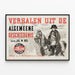 Historisches Poster Geschichten aus der Allgemeinen Geschichte von Jac. M. Vos — gerahmtes Bild an der Wand